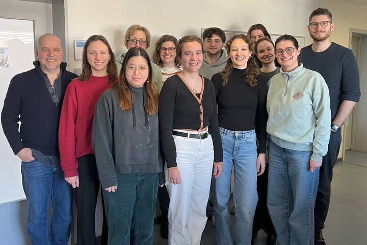 Group picture of the chair in a university building